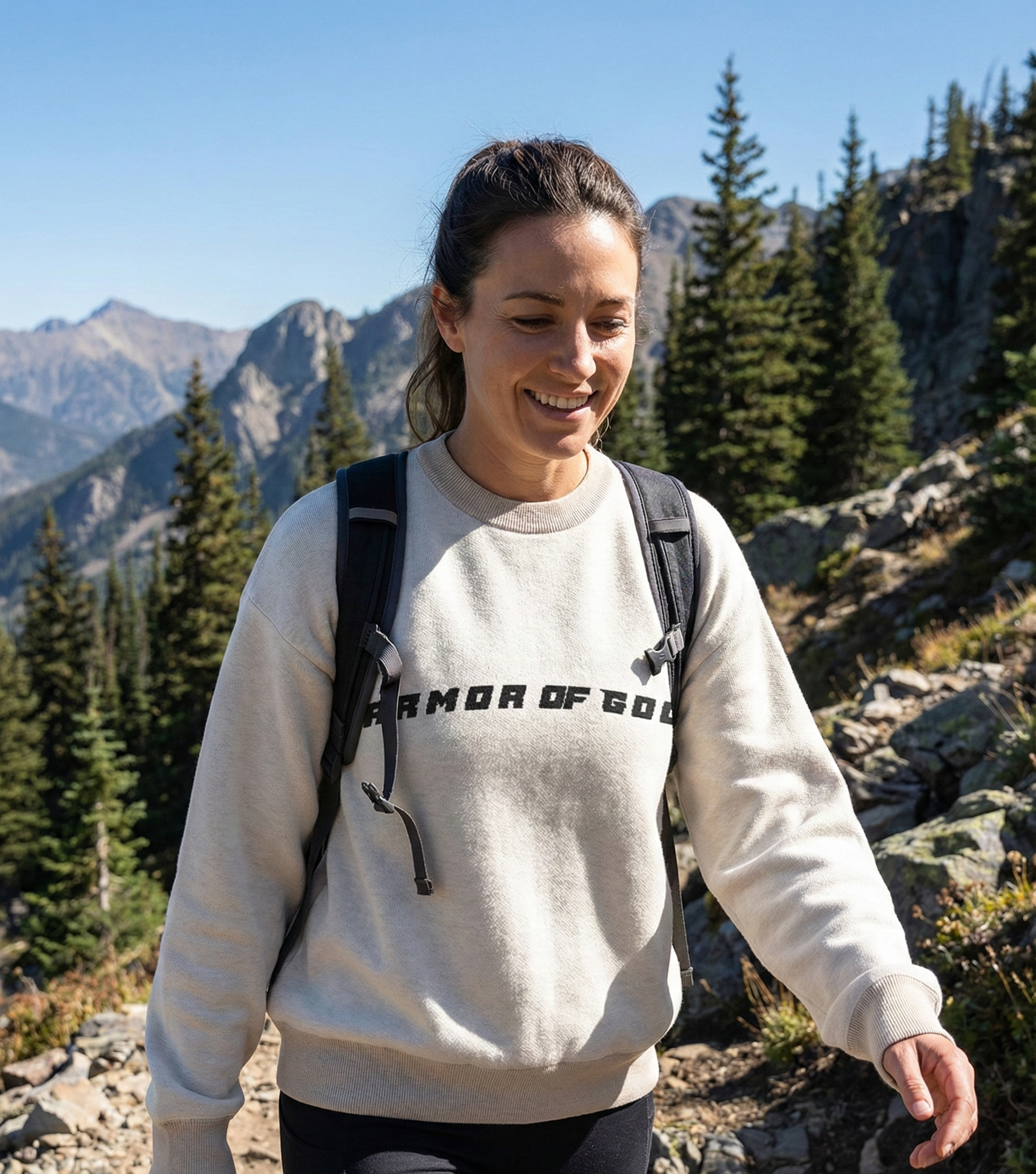 Relaxed fit knitted Armor of God sweater